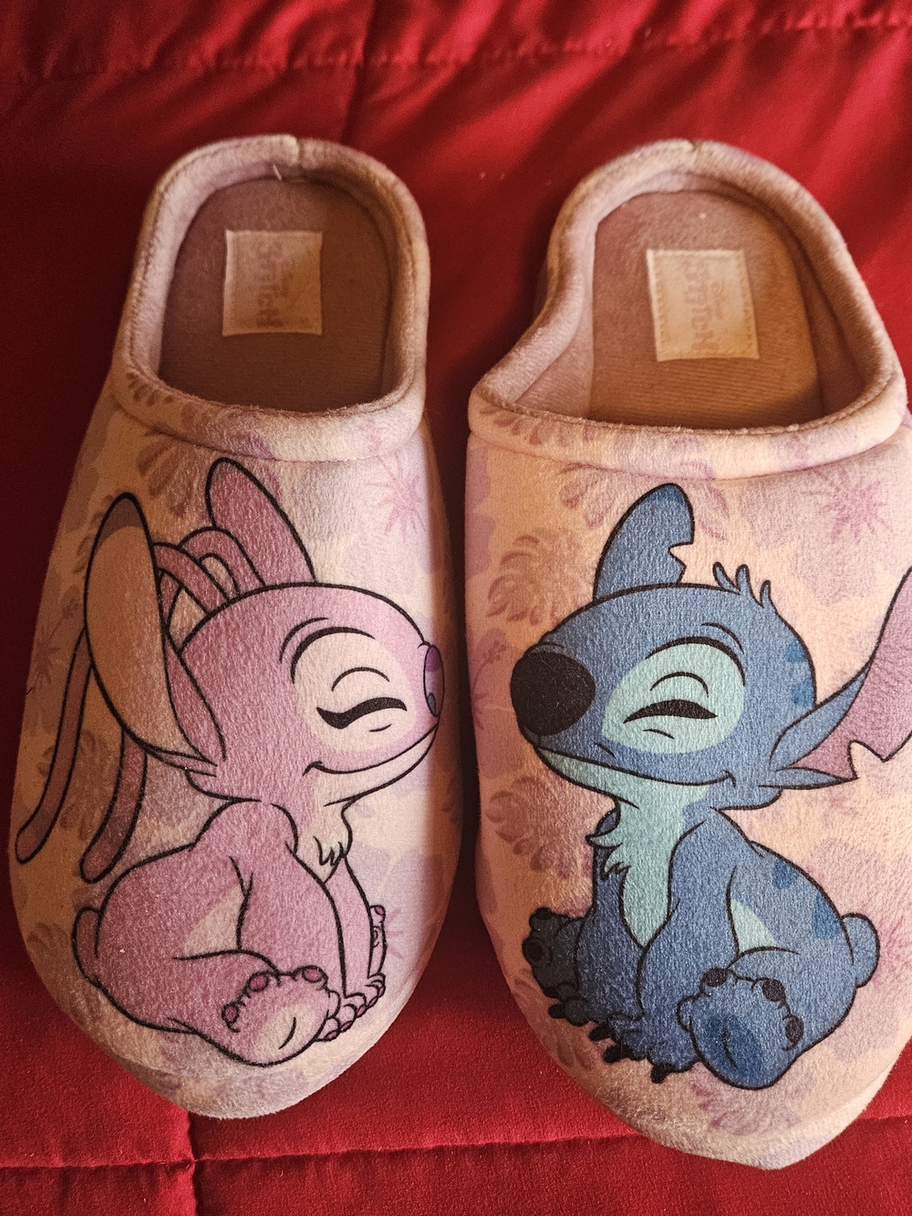 Disney Lilo & Stitch Pink and Blue Adult Slip-On Footies